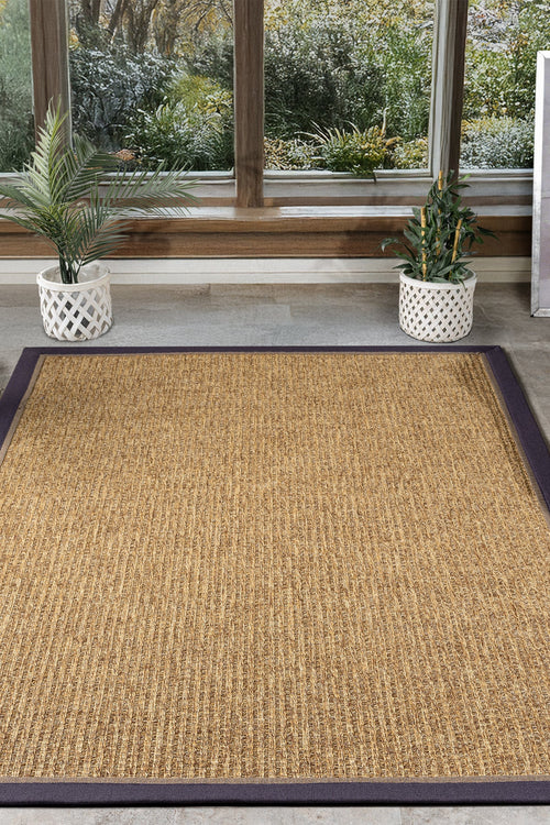 Bombay Border Vertical Cord Sisal Rug