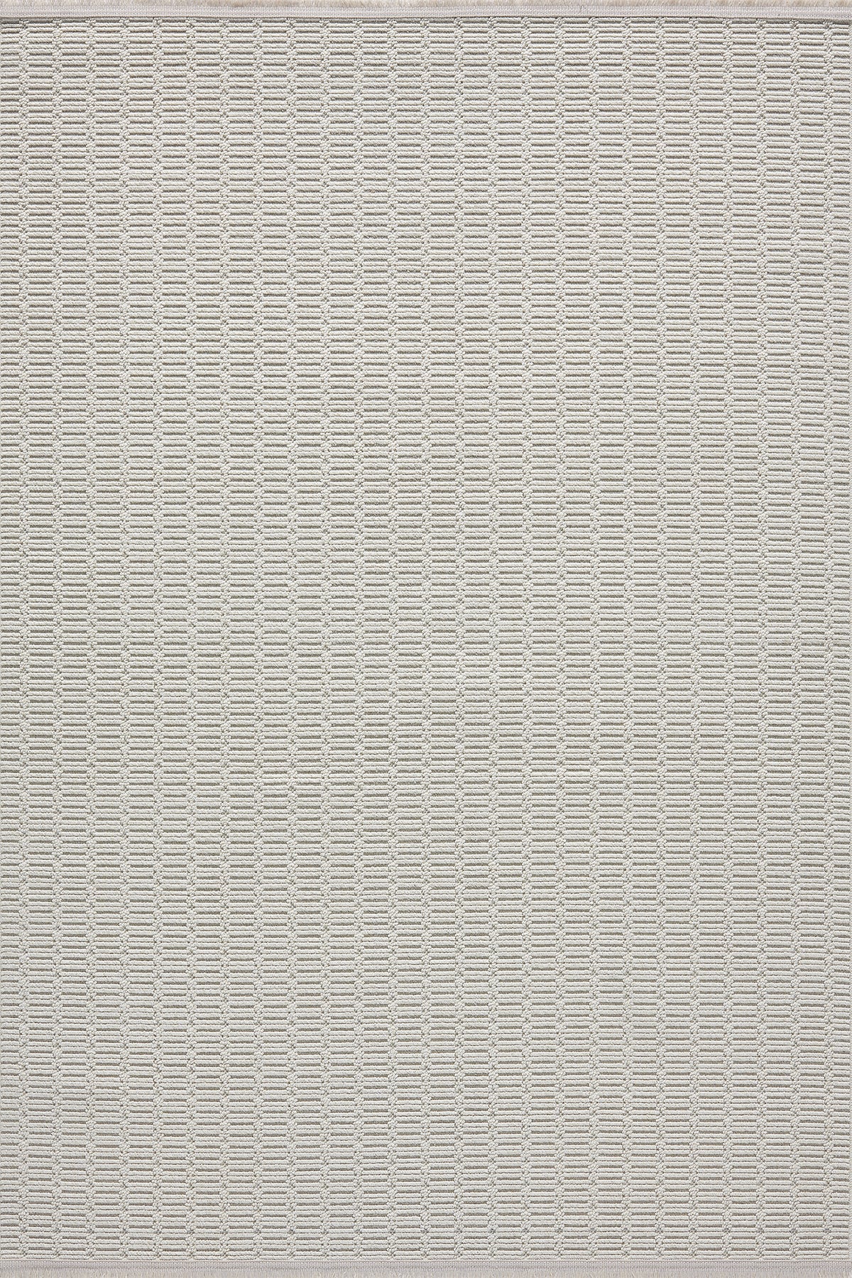 Cream · Basketweave Flatweave Rug — overhead view of the full rug