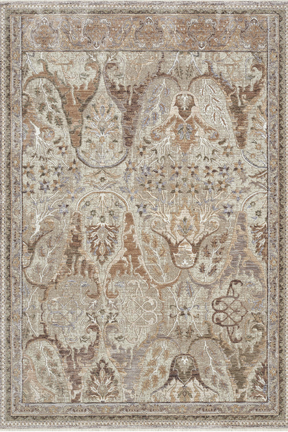 Beige · Heritage Palmette Rug — overhead view of the full rug