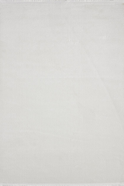 Cream · Micro Diamond Rug — overhead view of the full rug