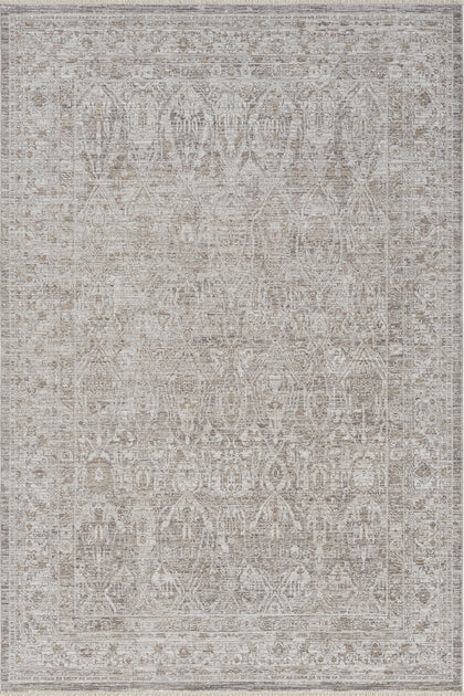 Beige · Muted Heritage Rug — overhead view of the full rug
