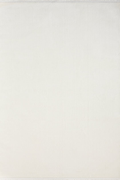 Cream · Honeycomb Plain Rug — overhead view of the full rug