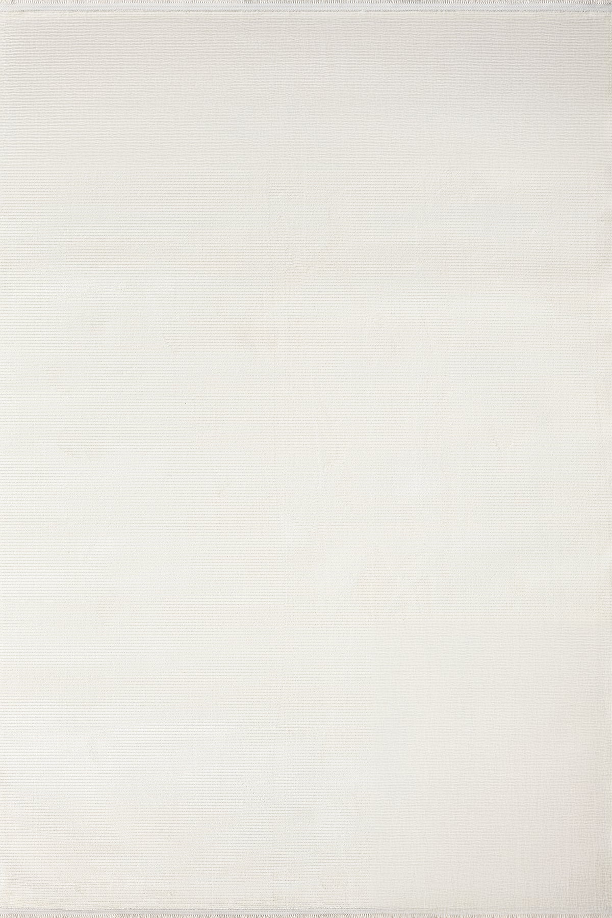 Cream · Fine Rib Plain Rug — overhead view of the full rug