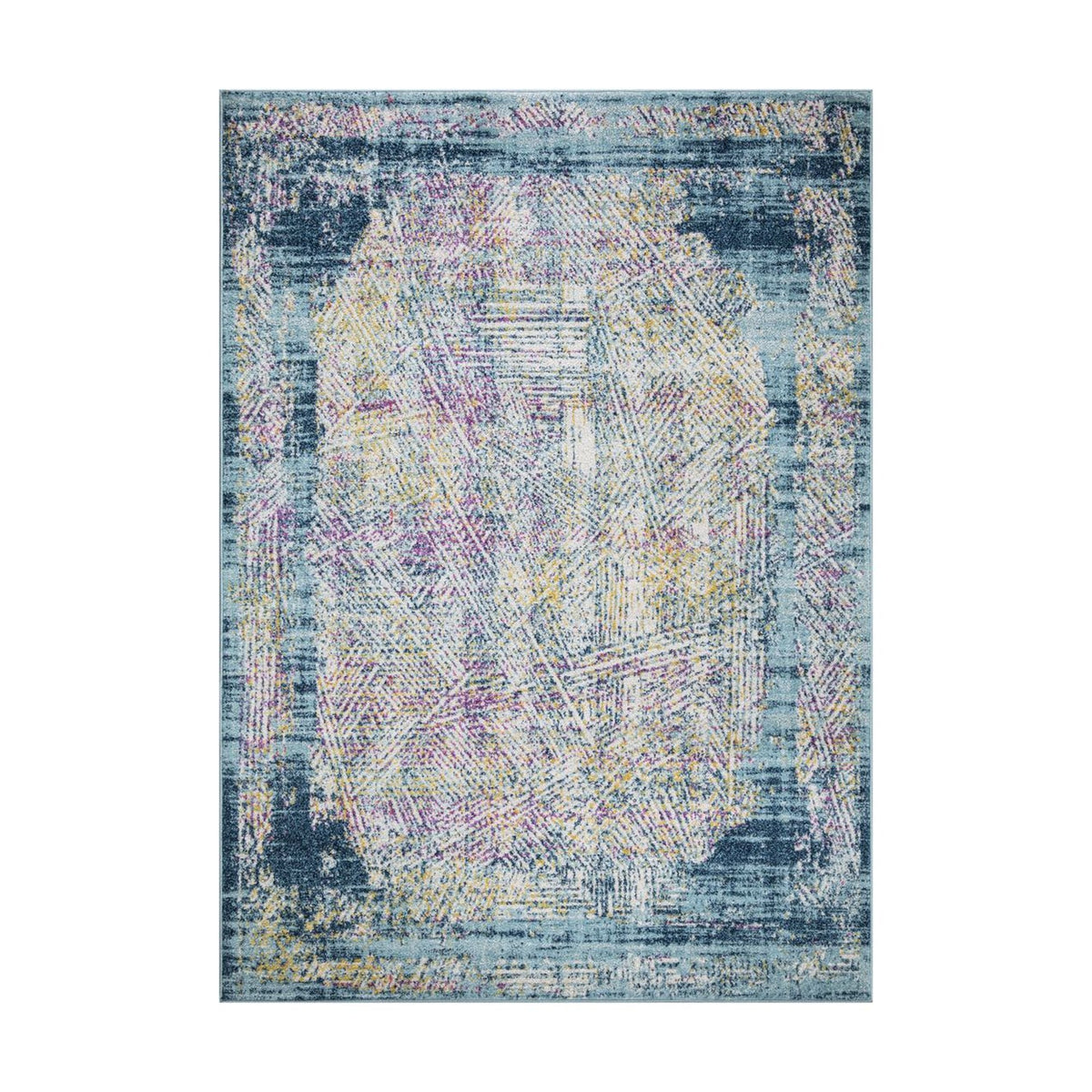 Amsterdam Geometric Design Rug (V3) - Blue