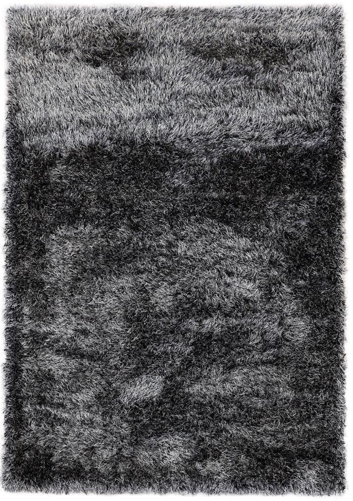 Lily Shimmer Dark Grey Shaggy Rug