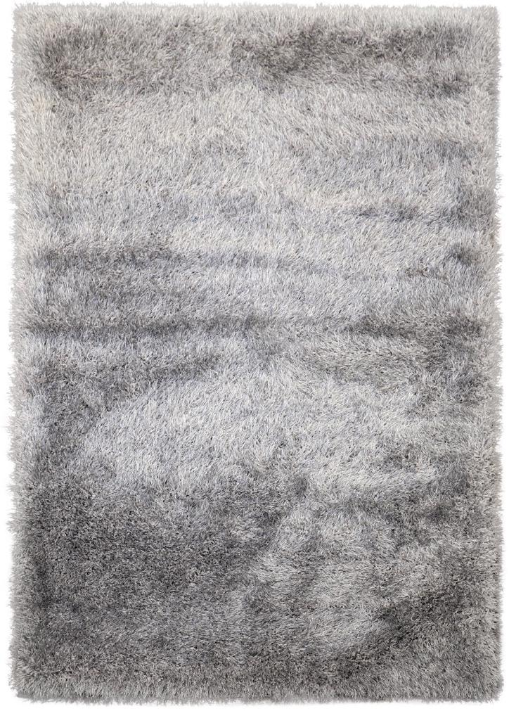 Lily Shimmer Grey Shaggy Rug