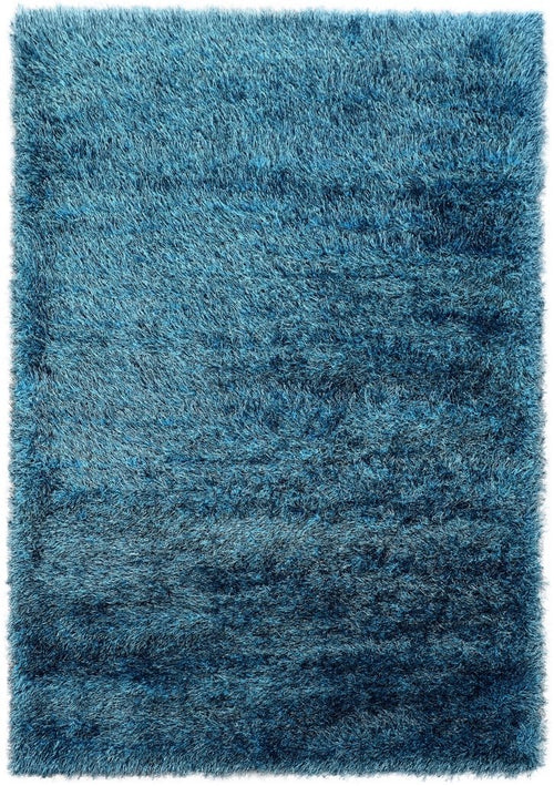 Lily Shimmer Turquoise Shaggy Rug