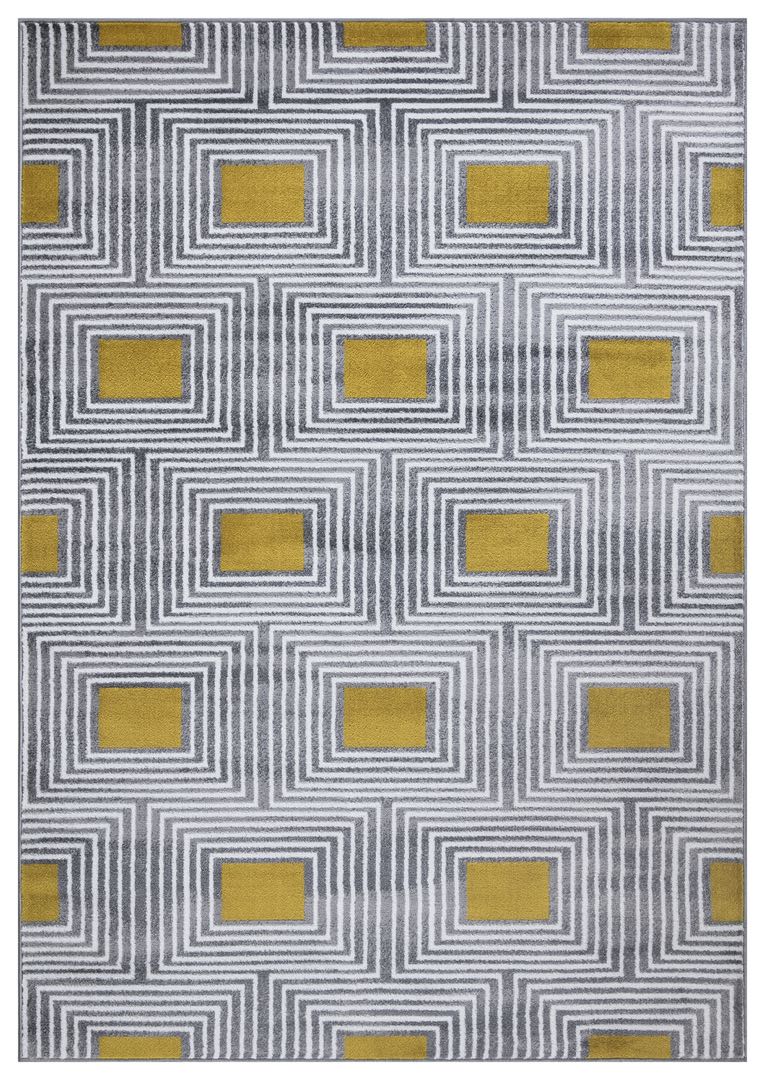 Paris Diamond Modern Mustard Rug