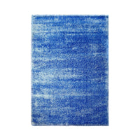 Puffy Shimmer Blue Shaggy Rug