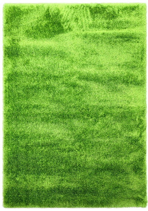 Puffy Shimmer Green Shaggy Rug