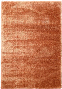 Puffy Shimmer Terracotta Shaggy Rug