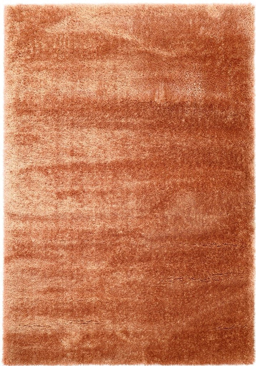 Puffy Shimmer Terracotta Shaggy Rug