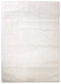 Puffy Shimmer White Shaggy Rug