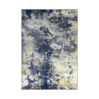 Ritz Abstract Modern Rug Gold & Blue (V1)