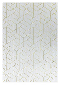 Ritz Geometric Contemporary Rug Gold & Cream (V2)
