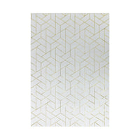Ritz Geometric Contemporary Rug Gold & Cream (V2)