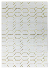 Ritz Geometric Modern Rug Gold & Cream