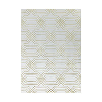 Ritz Geometric Modern Rug Gold & Cream (V1)