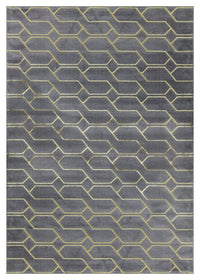 Ritz Geometric Modern Rug Gold & Grey (V3)