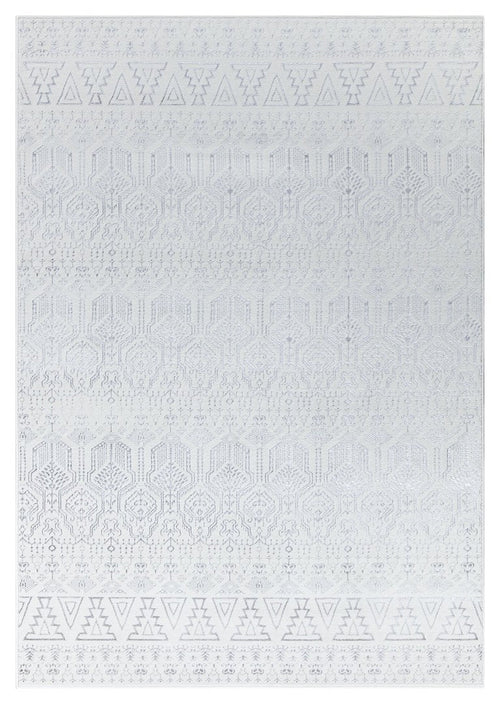 Ritz Moroccan Style Rug Silver & Cream