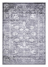 Santorini Traditional Floral Distressed Grey Rug