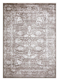 Santorini Traditional Floral Distressed Beige Rug