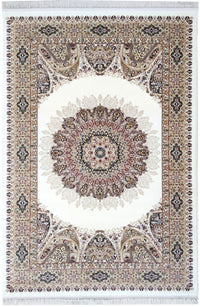 Sicily Traditional Medallion Rug (V15) - Cream