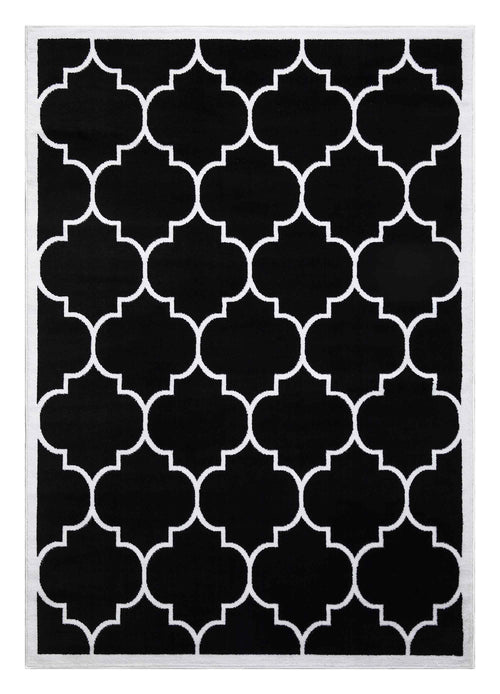 Trendy Border Trellis Rug V2 - Black