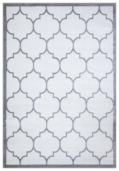 Trendy Border Trellis Rug V3 - White