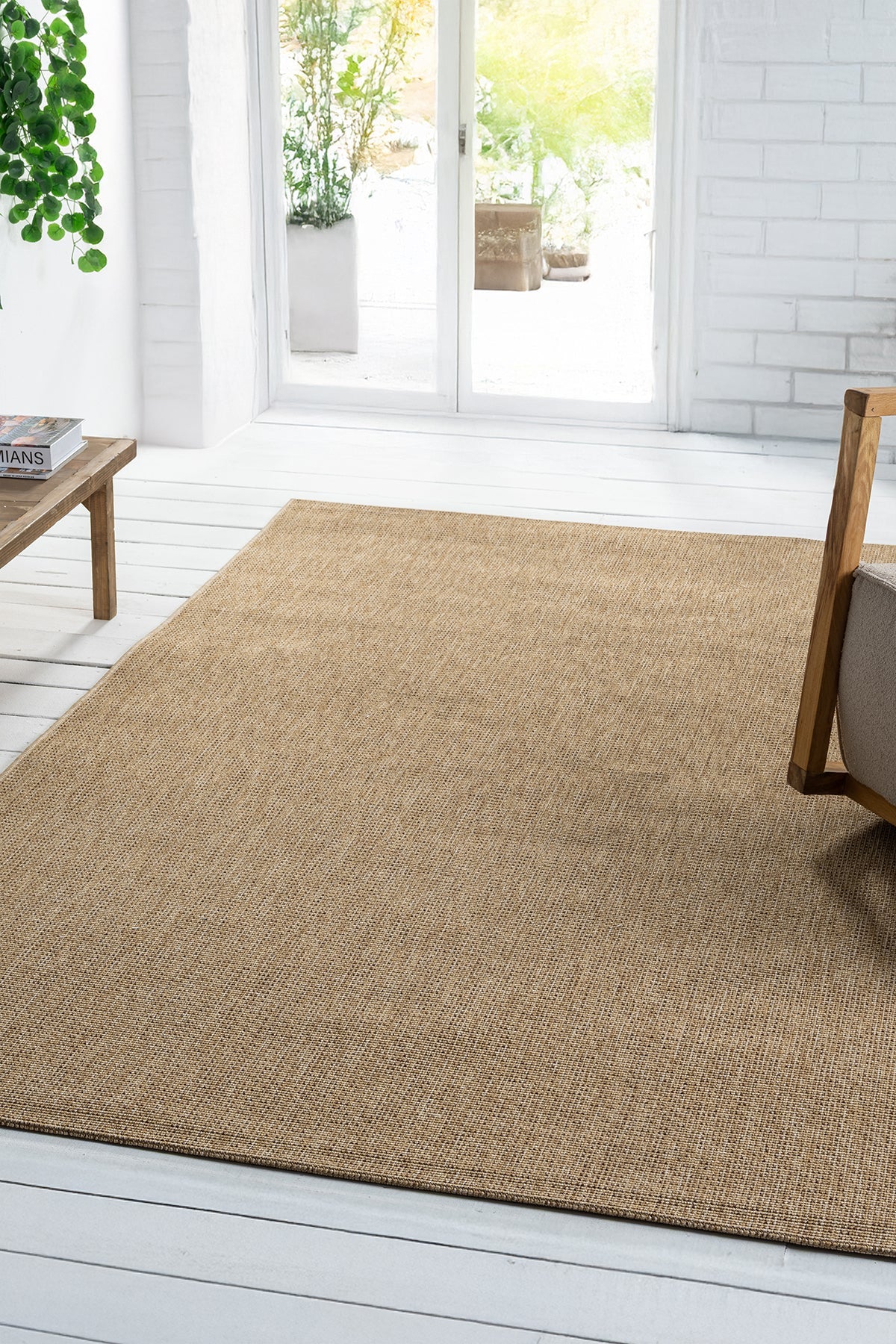 Beige · Bombay Fine Check Sisal Rug