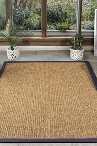 Bombay Border Vertical Cord Sisal Rug