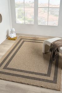 India Framed Sisal Rug