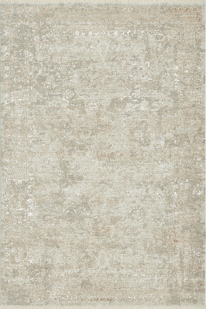 Grey · Whisper Faded Rug — overhead view of the full rug