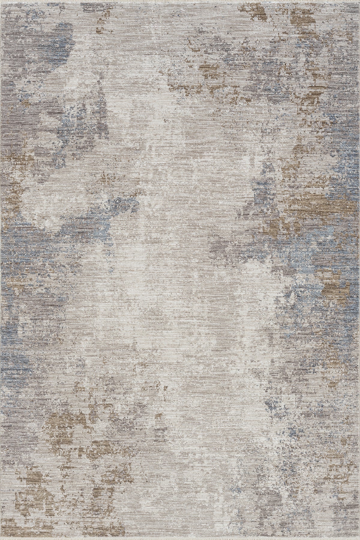Blue · Watercolour Erosion Rug — overhead view of the full rug