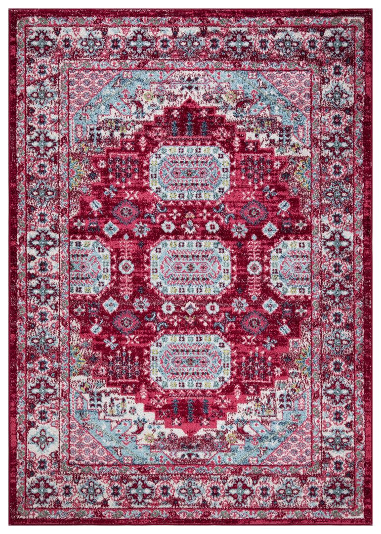 Amsterdam Medallion Design Rug - Red