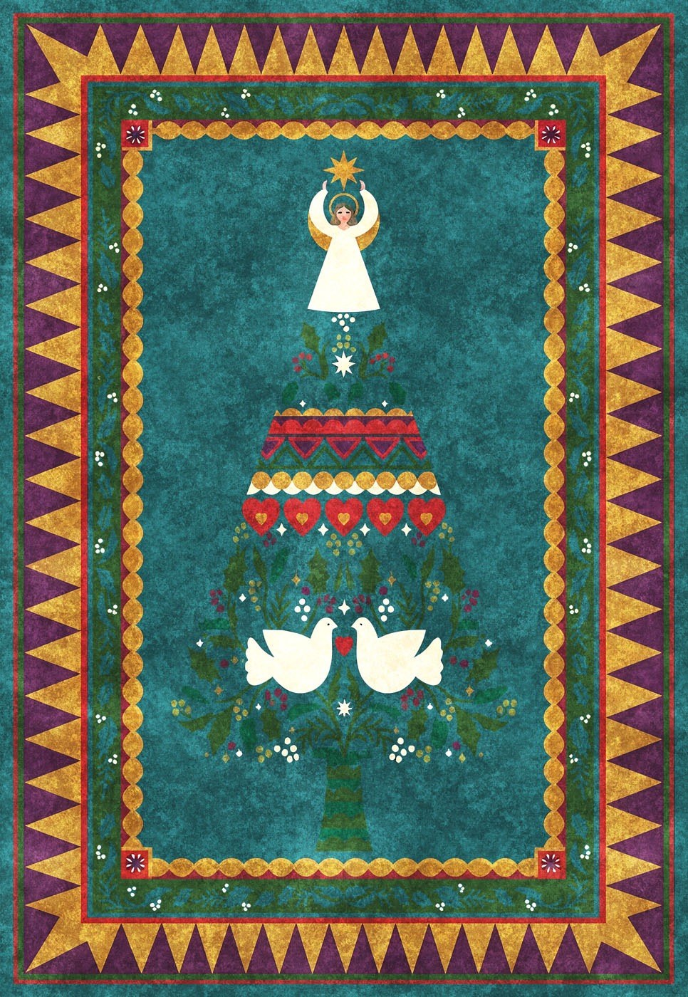 Antracite Blue · Washable Christmas Tree Rug