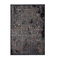 Elexus Ruby Abstract Design Rug - Black