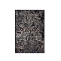 Elexus Ruby Abstract Design Rug - Black