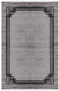 Elexus Ruby Border Rug (V1) - Grey