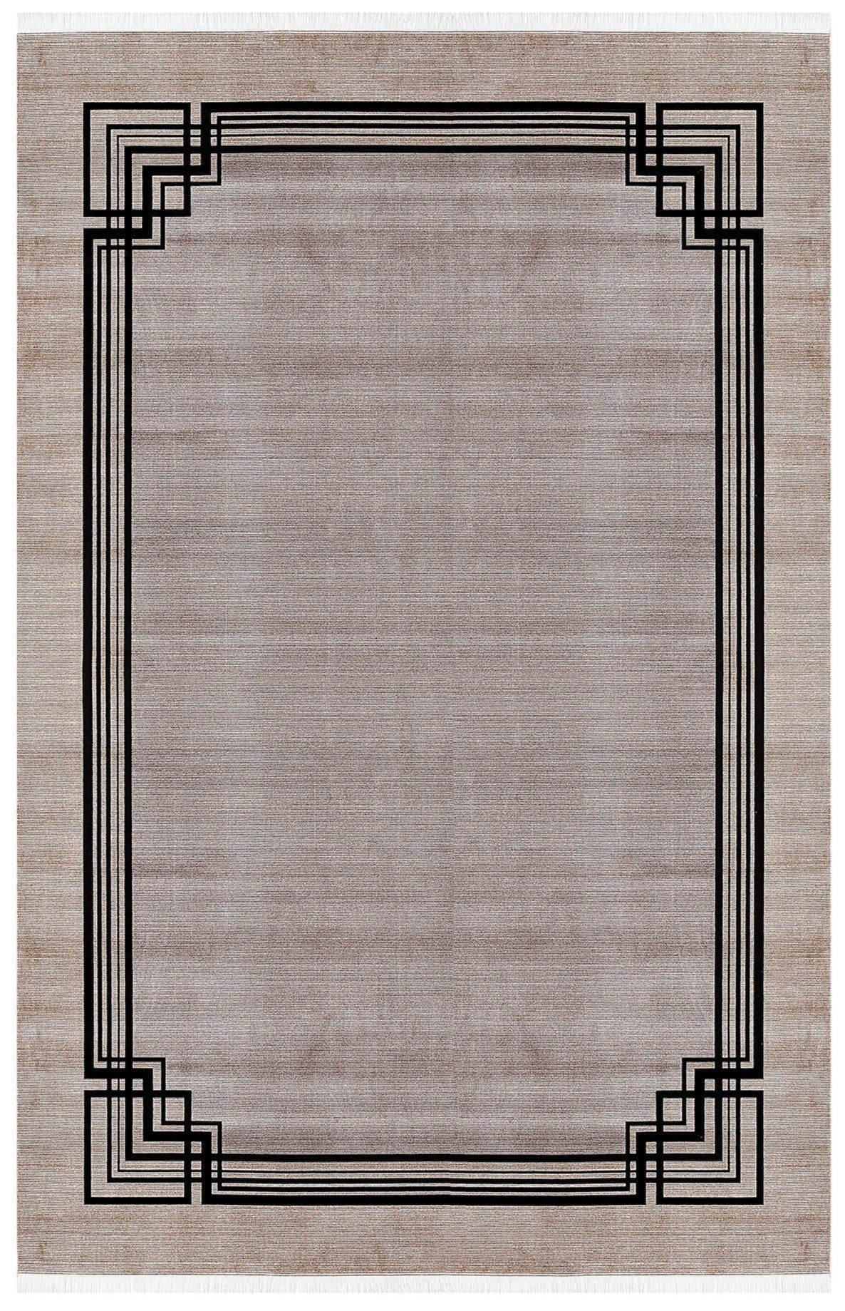 Elexus Ruby Border Rug (V2) - Beige