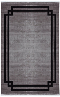 Elexus Ruby Border Rug (V3) - Grey