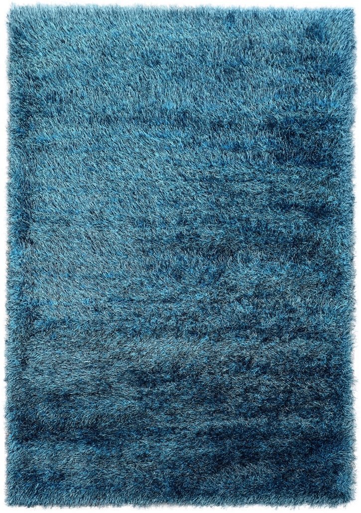 Lily Shimmer Turquoise Shaggy Rug