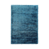 Lily Shimmer Turquoise Shaggy Rug