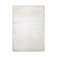 Lily Shimmer White Shaggy Rug