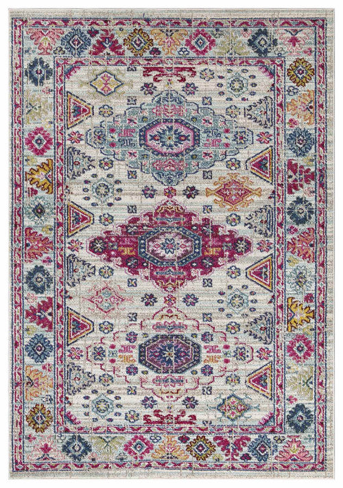 Miami Medallion Design Rug - Cream