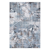 New York Blue Geometric Rug