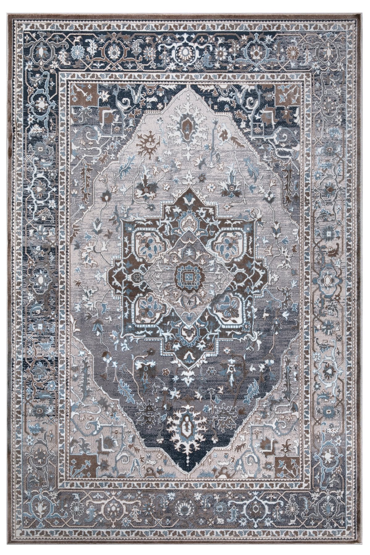 New York Grey Traditional Rug