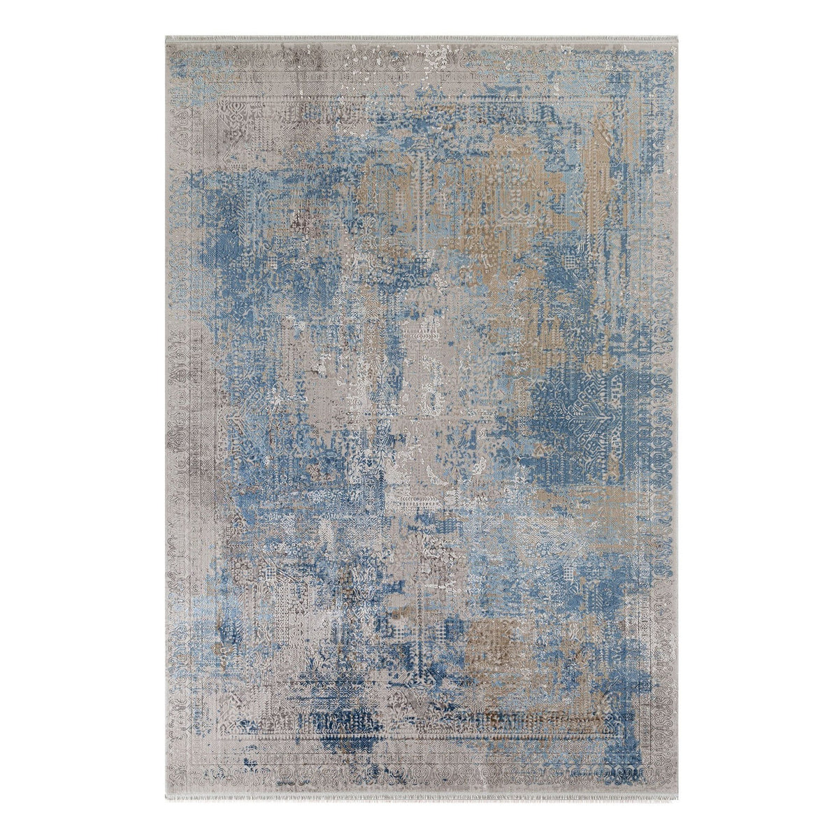 Olimpos Abstract Design Rug (V2) - Blue