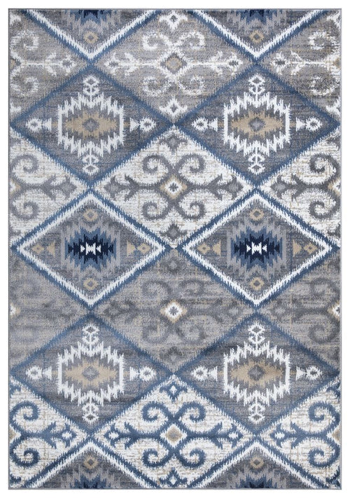 Paris Kilim Design Rug V4 - Blue