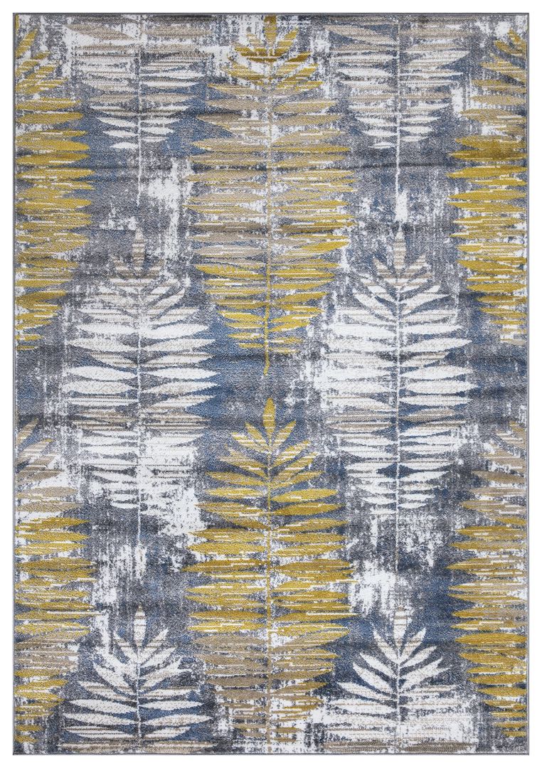 Paris Leaf Rug - Mustard